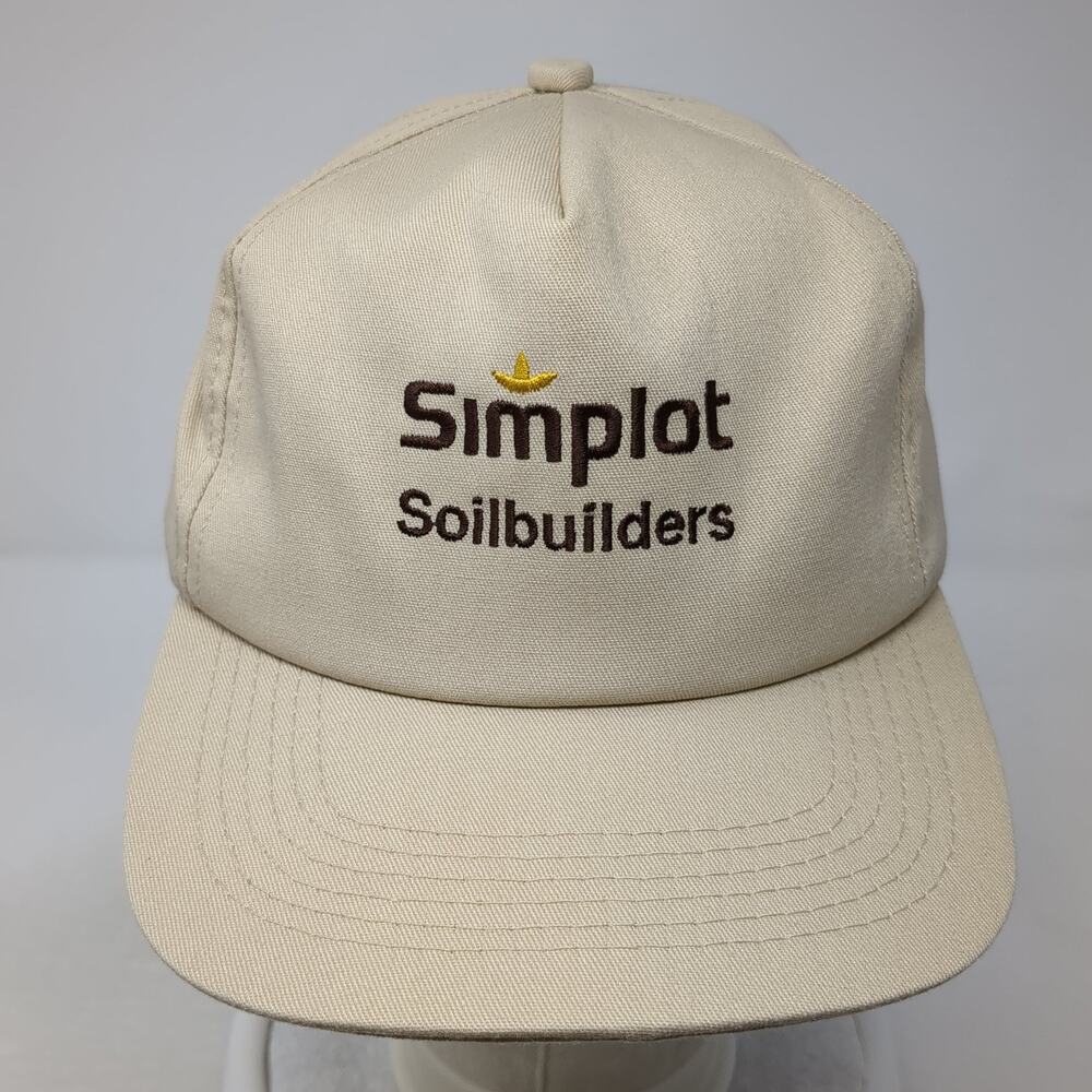 Simplot Soilbuilders Snapback 5 Panel Cap Beige O… - image 2